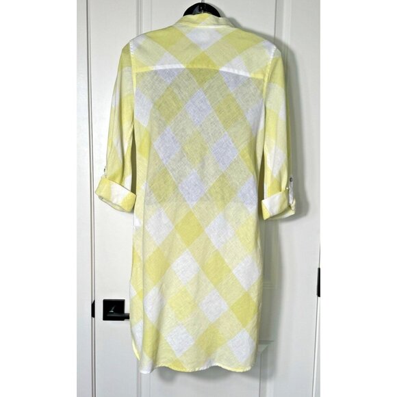 CHICO'S‎ No-Iron Linen Maxi Shirt Tunic Womens 0 (4) Swim cover-up - Picture 3 of 11
